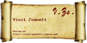 Viszt Zsanett névjegykártya